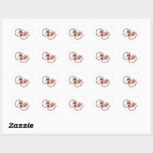 Cartoon Shrimp Herz-Aufkleber (Blatt)
