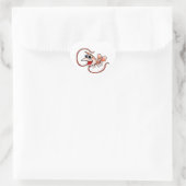 Cartoon Shrimp Herz-Aufkleber (Tasche)