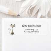 Cartoon Siamese Cat Funny Rücksendeadresse (Insitu)