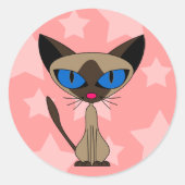 Cartoon Siamese Stickers (Vorderseite)