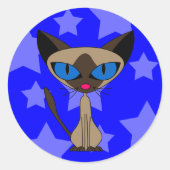 Cartoon Siamese Stickers (Vorderseite)