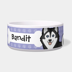 Cartoon Siberian Husky / Alaskan Malamute Napf