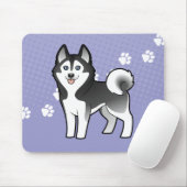 Cartoon-sibirischer Schlittenhund/alaskischer Mousepad (Mit Mouse)