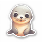 Cartoon-Siegel-Abbildung Aufkleber (Vorderseite)