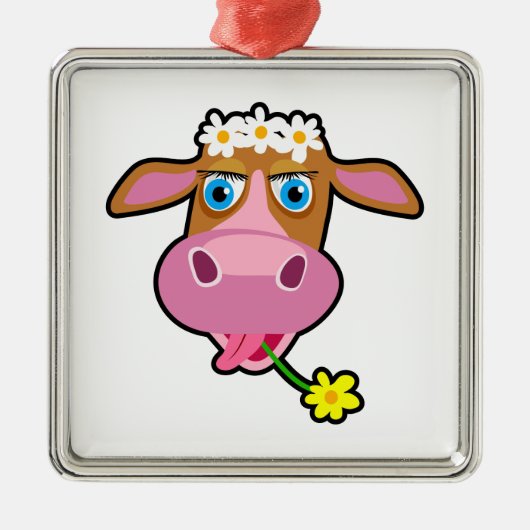 Cartoon Silbernes Ornament (Vorne)