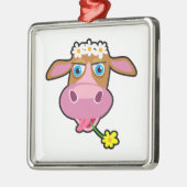 Cartoon Silbernes Ornament (Links)