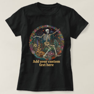 Cartoon Skeleton Blumencotattacore Skelett Lover T-Shirt