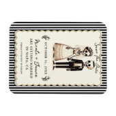 Cartoon Skelettbräune + Bräutigam Save the Date Magnet (Horizontal)
