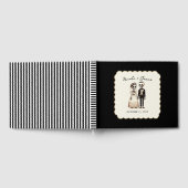 Cartoon Skelettbrücke + Groom Whimsical Wedding Gästebuch (Voll)