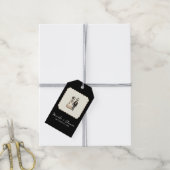 Cartoon Skelettbrücke + Groom Whimsical Wedding Geschenkanhänger (Mit Garn)