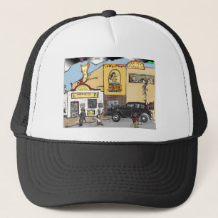 Cartoon-Skizze von Roanokes Truckerkappe