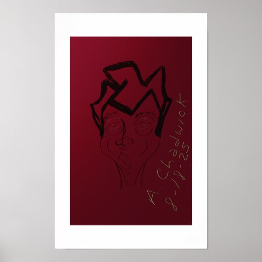 Cartoon-Skizzenposter Poster (Vorne)