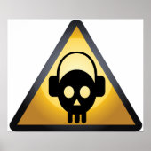 Cartoon Skull DJ Poster (Vorne)