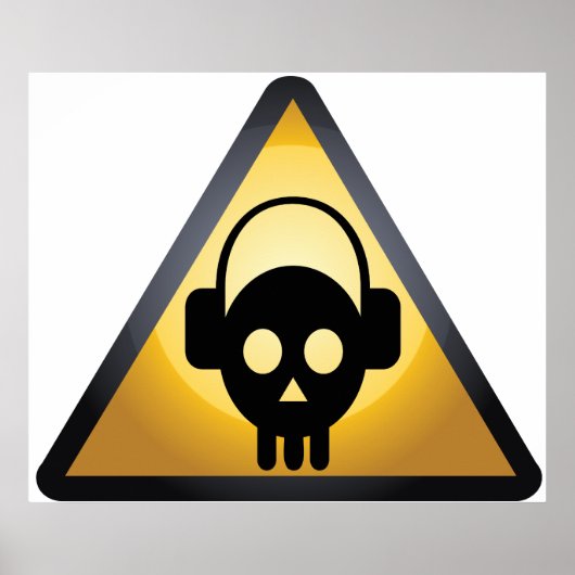 Cartoon Skull DJ Poster (Vorne)