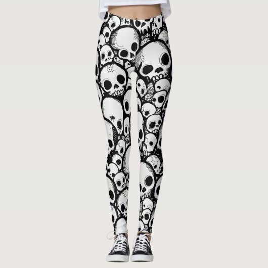 Cartoon Skull Leggings (Vorderseite)