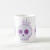 cartoon skull with crown design kaffeetasse (Mittel)