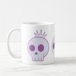cartoon skull with crown design kaffeetasse