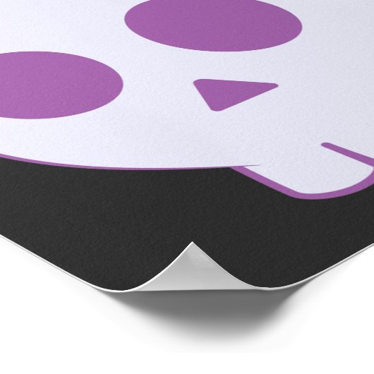 cartoon skull with crown design poster (Ecke)