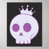 cartoon skull with crown design poster (Vorne)