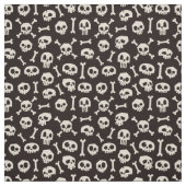 Cartoon Skullen Knochen weiß Stoff (Muster)