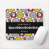 Cartoon Skulls & Bones Pattern Fun Kid's Halloween Mousepad (Mit Mouse)
