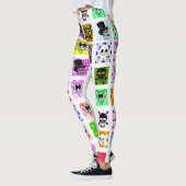 Cartoon Skulls Polka dots Day of the tote Art Legg Leggings (Links)