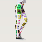 Cartoon Skulls Polka dots Day of the tote Art Legg Leggings (Rechts)