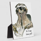 Cartoon Sloth Nickerchen Time Fotoplatte (Seite)