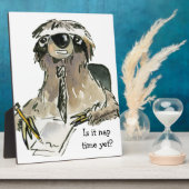 Cartoon Sloth Nickerchen Time Fotoplatte (Seite)