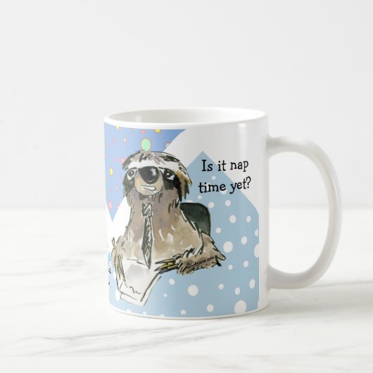 Cartoon Sloth Nickerchen Time Kaffeetasse (Rechts)