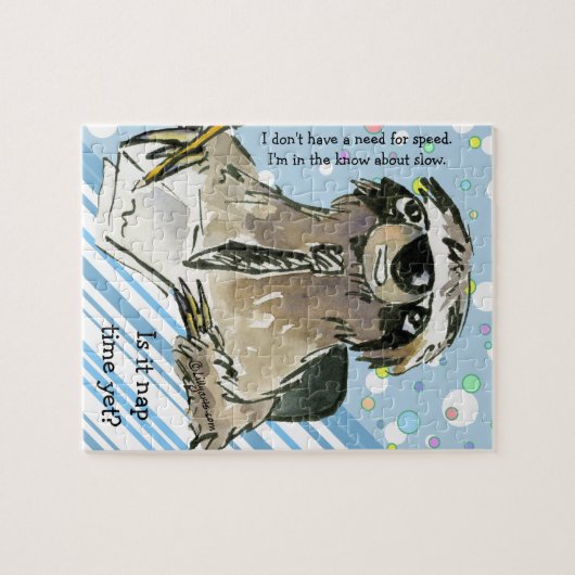 Cartoon Sloth Nickerchen Time Puzzle (Horizontal)