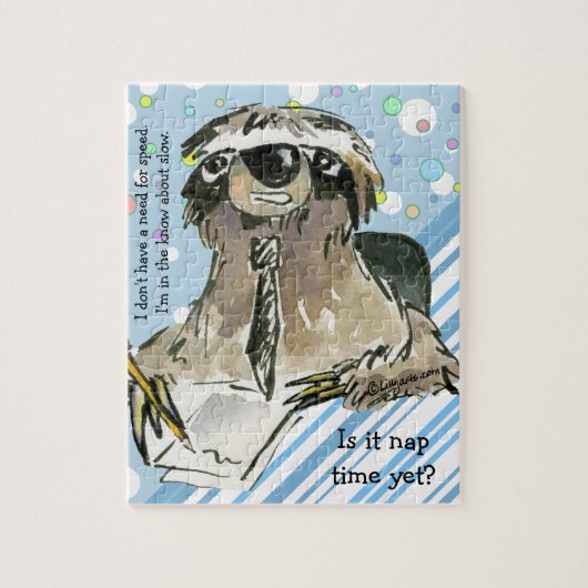 Cartoon Sloth Nickerchen Time Puzzle (Vertikal)