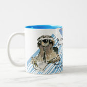 Cartoon Sloth Nickerchen Time Zweifarbige Tasse (Links)