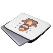Cartoon Sloth Wealth Laptopschutzhülle (Vorne Knopf)
