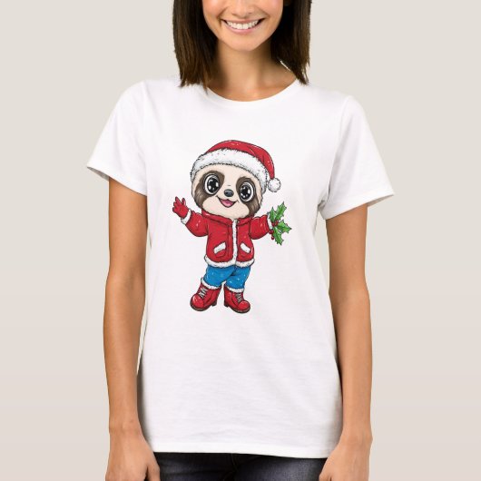 Cartoon Sloth Wealth T-Shirt (Vorderseite)