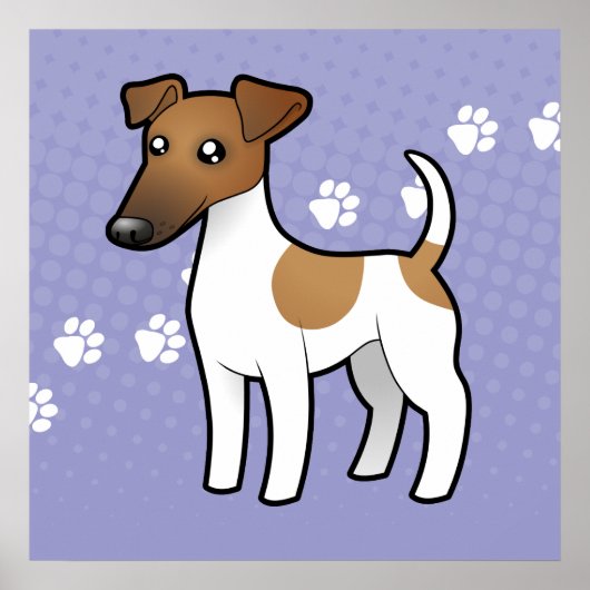 Cartoon Smooth Fox Terrier Poster (Vorne)
