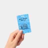 Cartoon Snail Blue Gemusterte Muschel über den Mix Ausweis (Handheld)