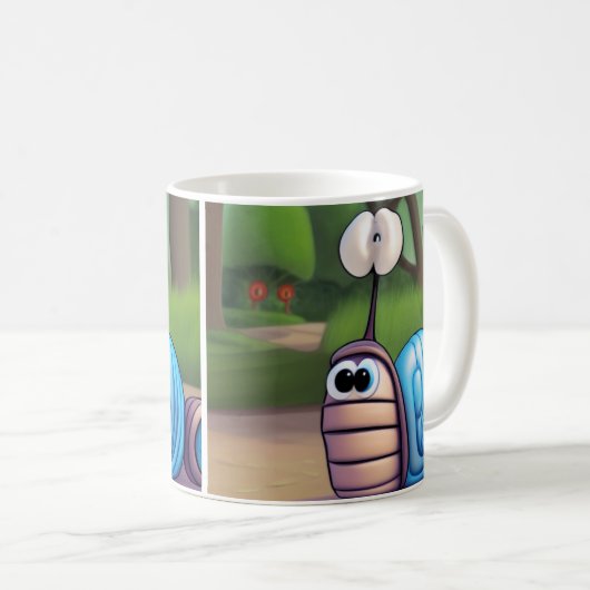 Cartoon Snail Kaffeetasse (VorderseiteRechts)