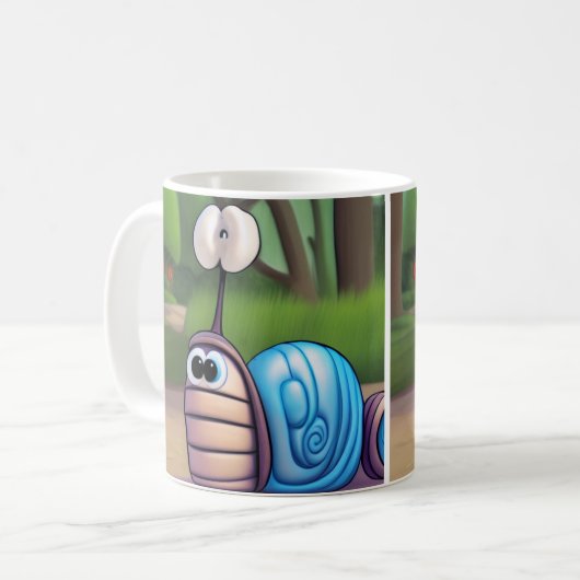 Cartoon Snail Kaffeetasse (Vorderseite Links)