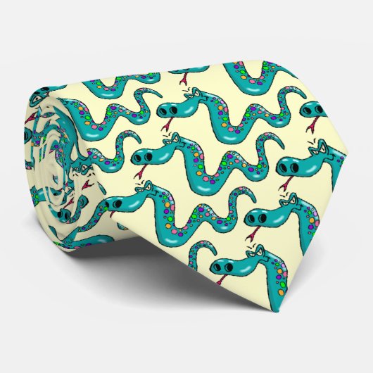 Cartoon Snake Krawatte (Gerollt)