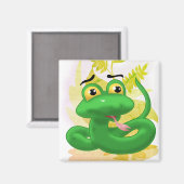 Cartoon Snake Magnet (Vorderseite/Rückseite)