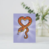 Cartoon Snake Postkarte (Stehend Vorderseite)