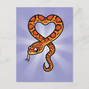 Cartoon Snake Postkarte