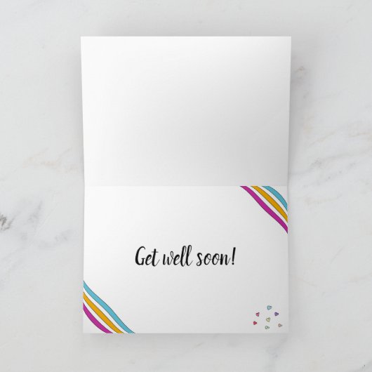 Cartoon Snake Speedy Erholung wird gut Karte (Innenseite)