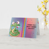 Cartoon Snake Speedy Erholung wird gut Karte (Gelbe Blume)