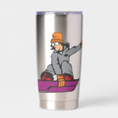 Cartoon, Snowboard, Sport Thermobecher (Vorderseite)