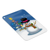 Cartoon Snowman Christmas Magnet (Rechte Seite)