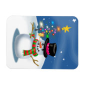 Cartoon Snowman Christmas Magnet (Horizontal)