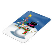 Cartoon Snowman Christmas Magnet (Linke Seite)