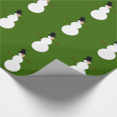 Cartoon Snowman Geschenkpapier (Ecke)